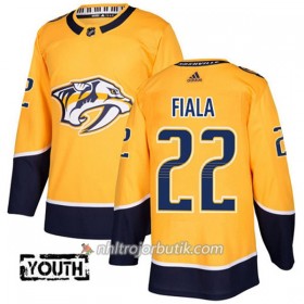 Barn Ishockey Nashville Predators Tröja Kevin Fiala 22 Adidas 2017-2018 Guld Authentic